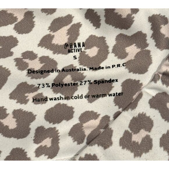 Lahana Active Womens Emari 7/8 Leopard Print Leggings Small NWT 73% Polyester 27 - Picture 5 of 5
